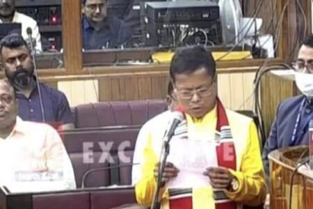 অসম বিধানসভাত বিধায়কৰূপে শপত গ্ৰহণ কৰিলে মাজুলীৰ বিজয়ী প্ৰাৰ্থী ভূৱন গামে