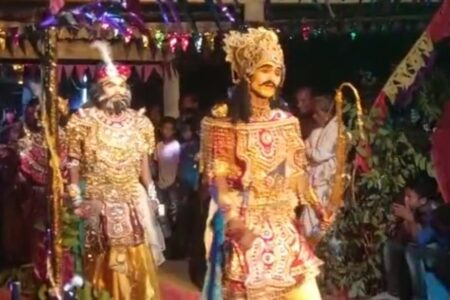 জামুগুৰিহাটৰ ২ নং বাটমাৰী নামঘৰ গৃহত দুদিনীয়াকৈ ভাওনা উদযাপন
