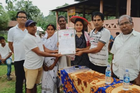 পলাশবাৰীৰ দখলাত অসম আৰক্ষীৰ উপ-পৰিদৰ্শক পদত নিযুক্তি পোৱা কৃষামণি কলিতাক ৰাজহুৱা সম্বৰ্ধনা
