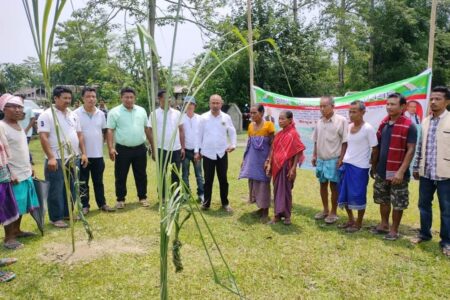 মাজুলীত একেদিনাই চাৰিটা মুৰংঘৰ নিৰ্মাণ আঁচনিৰ শুভ উদ্বোধন