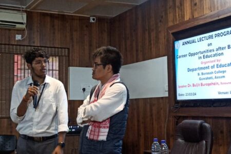Dr. Buljit Buragohain at the Annual Lecture Program of the Department of Education B Borooah College